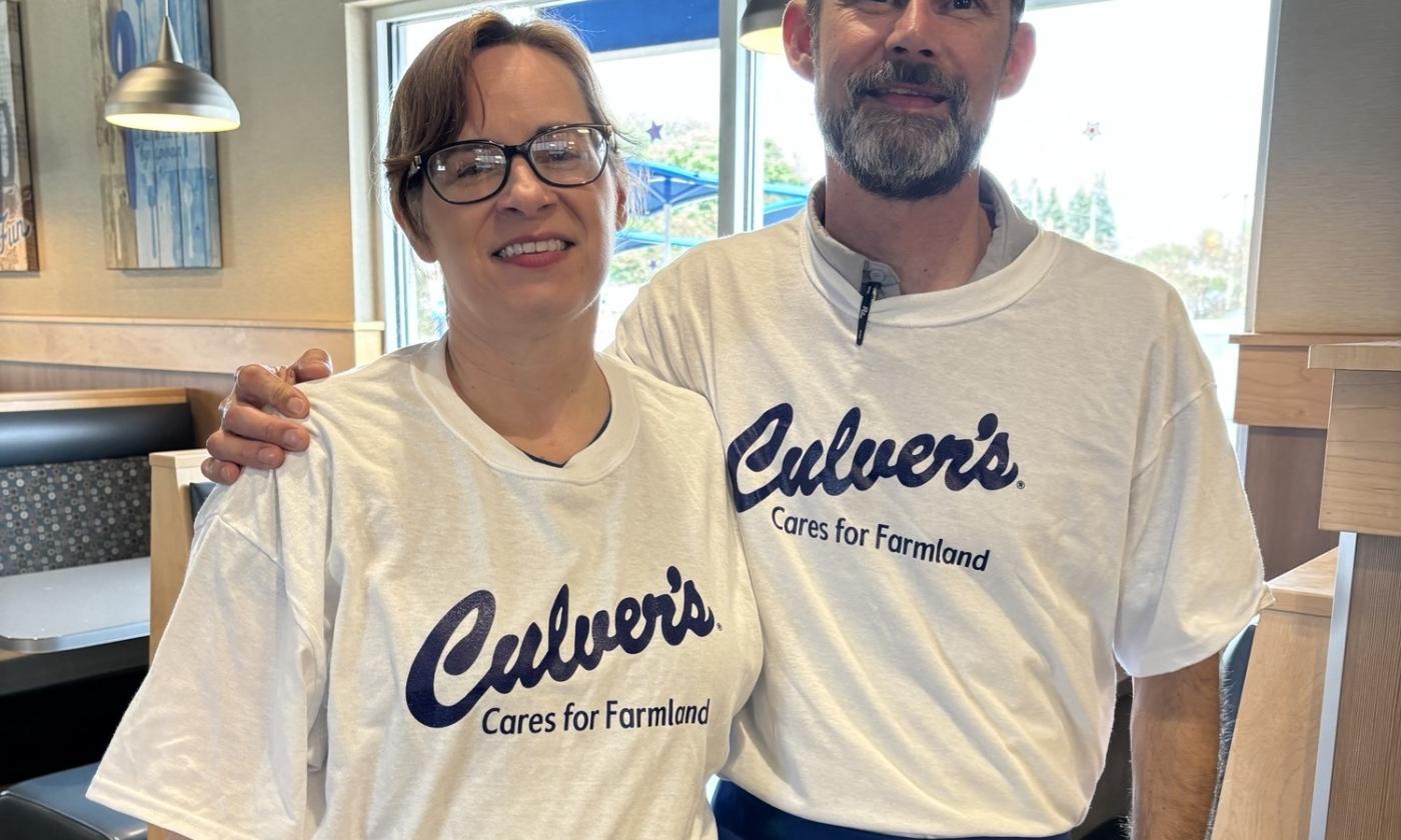 Elizabeth and Jacob Brost volunteer at the Byron Center Culver's.