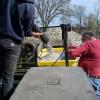 Matt and Bill prepping planter